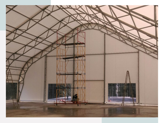 Шатровые ангары в Прокопьевске